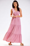 Elegant Polyester and Viscose Blend Dress