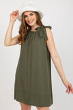 Versatile Summer Dress with Tied Straps and Loose Fit
