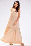 Flowy Ruffle Dress with Back Neckline for Summer Style
