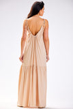 Flowy Ruffle Dress with Back Neckline for Summer Style