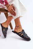 Eco Leather Women's Slip-On Flip-Flops with Non-Slip Sole