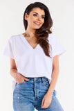 V-Neck Cotton Blouse for Comfort and Style