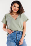 Frill-Trim Mini Summer Dress with Elastic Waist