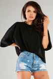 Loose Blouse with Wide Sleeves & Round Neckline - 6 Colors