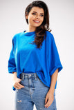 Loose Round Neck Blouse with Wide Sleeves - 6 Colors Available