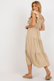 Loose Cut Sleeveless Summer Dress with Square Neckline