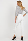 High-Waisted Pants with Zipper and Button Closure