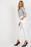High-Waisted Pants with Zipper and Button Closure