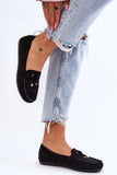 Eco-Suede Classic Moccasins with Decorative Straps for Women
