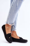 Eco-Suede Classic Moccasins with Decorative Straps for Women