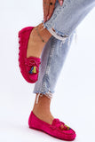 Eco-Suede Women's Moccasins with Bow and Tassels