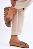 Eco-Suede Moccasins with Leather Insole and Decorative Bow