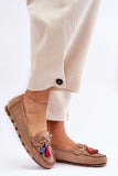 Eco-Suede Moccasins with Leather Insole and Decorative Bow