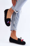 Eco-Suede Women's Moccasins with Decorative Bow & Tassels