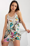 Lace-Trimmed Sweetheart Neckline Summer Jumpsuit