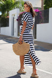 Soft Cotton Blend Maxi Dress with Side Pockets & Slit