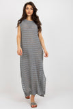 Openwork Knit Sleeveless Dress with Side Slits