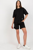 Cotton Women's Blouse and Shorts Set with Patches