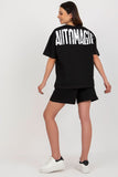 Cotton Women's Blouse and Shorts Set with Patches
