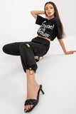Stylish Tracksuit Set with Short Sleeve Blouse and Pants
