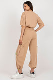 Stylish Tracksuit Set with Short Sleeve Blouse & Pants
