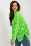 Loose Fit Long Sleeve Buttoned Women's Shirt with Welts