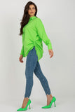 Loose Fit Long Sleeve Buttoned Women's Shirt with Welts