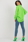 Loose Fit Long Sleeve Buttoned Women's Shirt with Welts