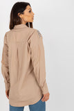 Embroidered Long Sleeve Loose Fit Women's Shirt