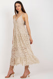 Lace Dress with Sweetheart Neckline and Frill Detail