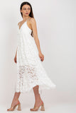 Lace Dress with Adjustable Straps and Frill Detail