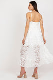 Lace Dress with Adjustable Straps and Frill Detail