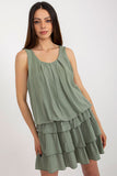 Sleeveless Summer Dress with Ruffles and Elastic Waistband