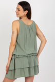 Sleeveless Summer Dress with Ruffles and Elastic Waistband