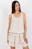 Sleeveless Summer Dress with Ruffles and Elastic Waistband