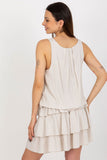 Sleeveless Summer Dress with Ruffles and Elastic Waistband