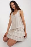 Sleeveless Summer Dress with Ruffles and Elastic Waistband