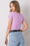 Short Sleeve Heart Neckline Blouse with Decorative Knot