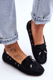 Eco-Suede Women's Moccasins with Decorative Bow & Non-Slip Sole