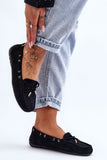 Eco-Suede Women's Moccasins with Decorative Bow & Non-Slip Sole