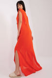 Sleeveless Long Knit Dress with Side Slits for Beach Wear