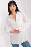 Elegant Openwork Long-Sleeved Blouse for Any Occasion