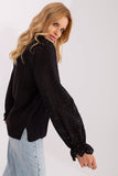 Elegant Openwork Long-Sleeved Blouse for Any Occasion