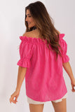 Short Sleeve Spanish-Style Openwork Blouse