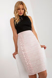 Elegant Pencil Cut Skirt with Decorative Ruffle Detail