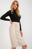 Elegant Pencil Cut Skirt with Decorative Ruffle Detail