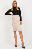 Elegant Pencil Cut Skirt with Decorative Ruffle Detail