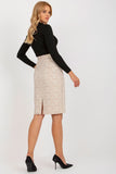 Elegant Pencil Cut Skirt with Decorative Ruffle Detail