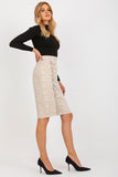 Elegant Pencil Cut Skirt with Decorative Ruffle Detail