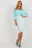Elegant High-Waisted Pencil Cut Skirt with Zipper Closure